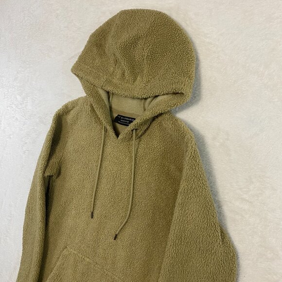 No Boundaries Soft Sherpa Beige Hoodie Drawstring Sweater SIZE XS - Picture 2 of 10